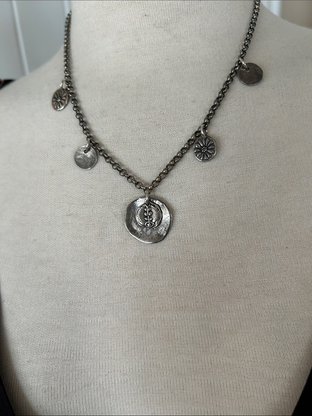 Silpada Sterling Disc Charm Necklace - Picture 2 of 7